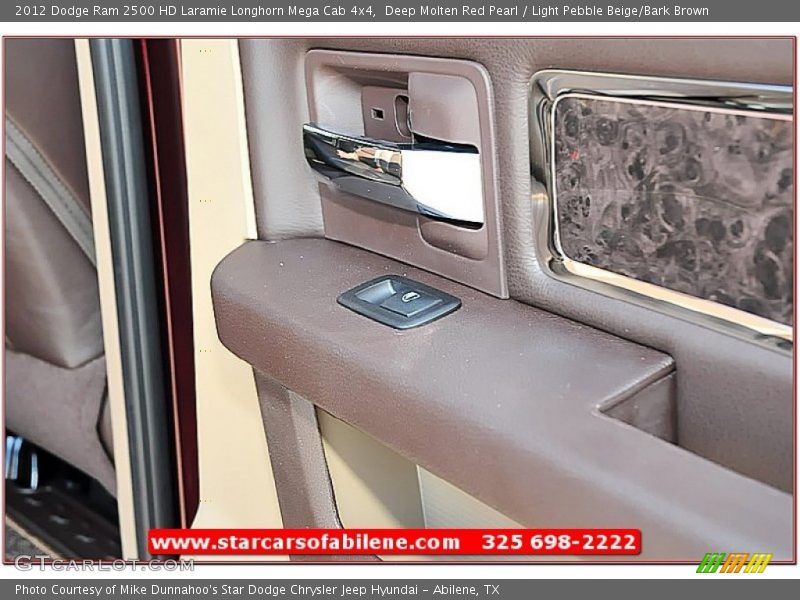 Deep Molten Red Pearl / Light Pebble Beige/Bark Brown 2012 Dodge Ram 2500 HD Laramie Longhorn Mega Cab 4x4