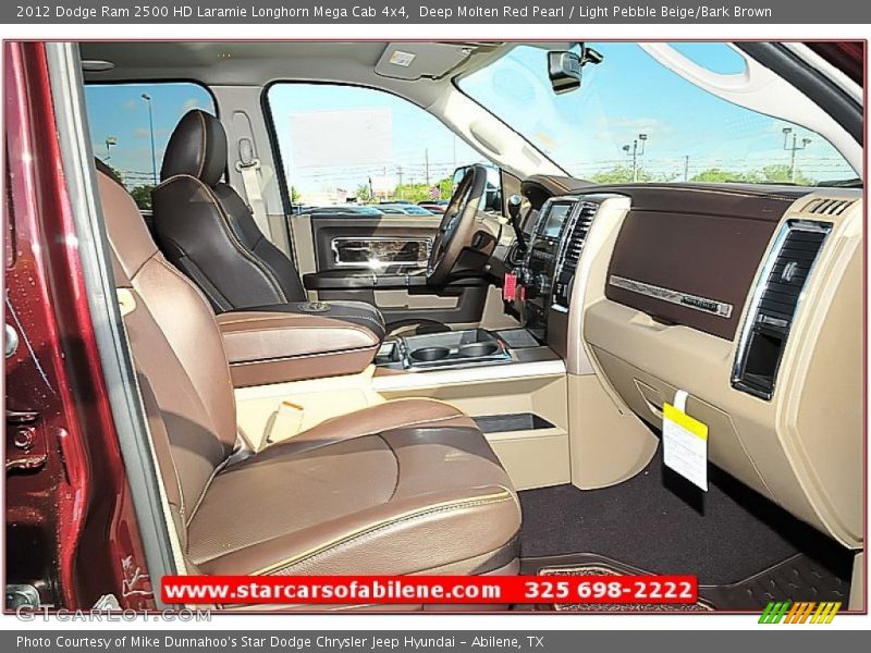 Deep Molten Red Pearl / Light Pebble Beige/Bark Brown 2012 Dodge Ram 2500 HD Laramie Longhorn Mega Cab 4x4