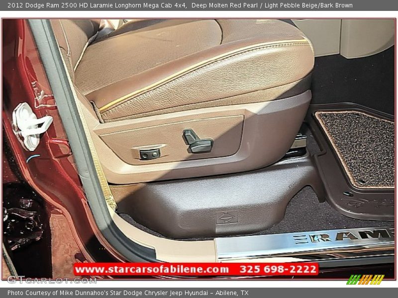 Deep Molten Red Pearl / Light Pebble Beige/Bark Brown 2012 Dodge Ram 2500 HD Laramie Longhorn Mega Cab 4x4