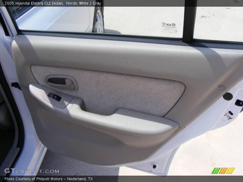 Nordic White / Gray 2005 Hyundai Elantra GLS Sedan