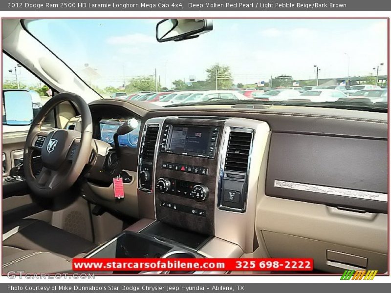 Deep Molten Red Pearl / Light Pebble Beige/Bark Brown 2012 Dodge Ram 2500 HD Laramie Longhorn Mega Cab 4x4