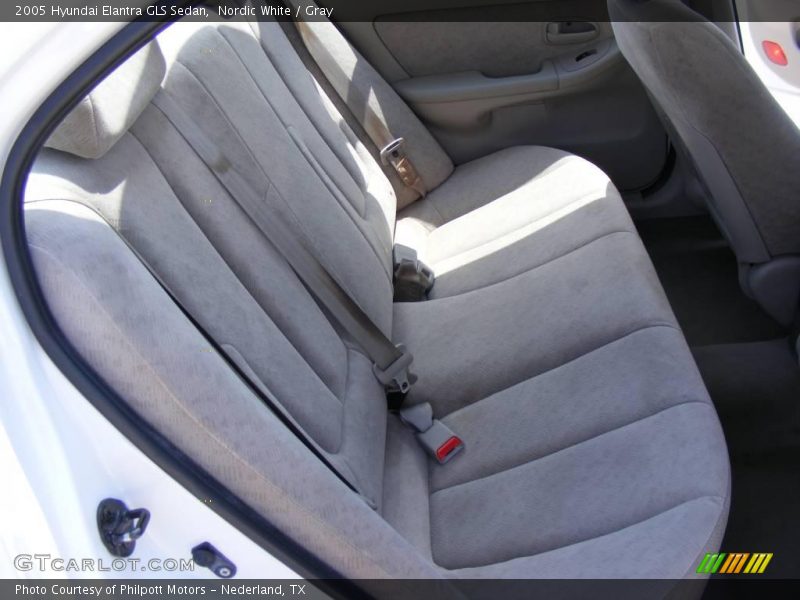 Nordic White / Gray 2005 Hyundai Elantra GLS Sedan