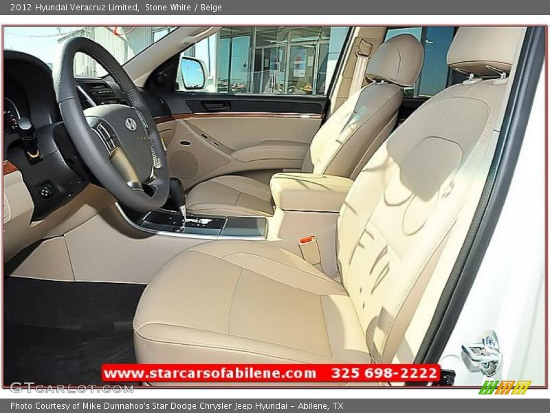 Stone White / Beige 2012 Hyundai Veracruz Limited