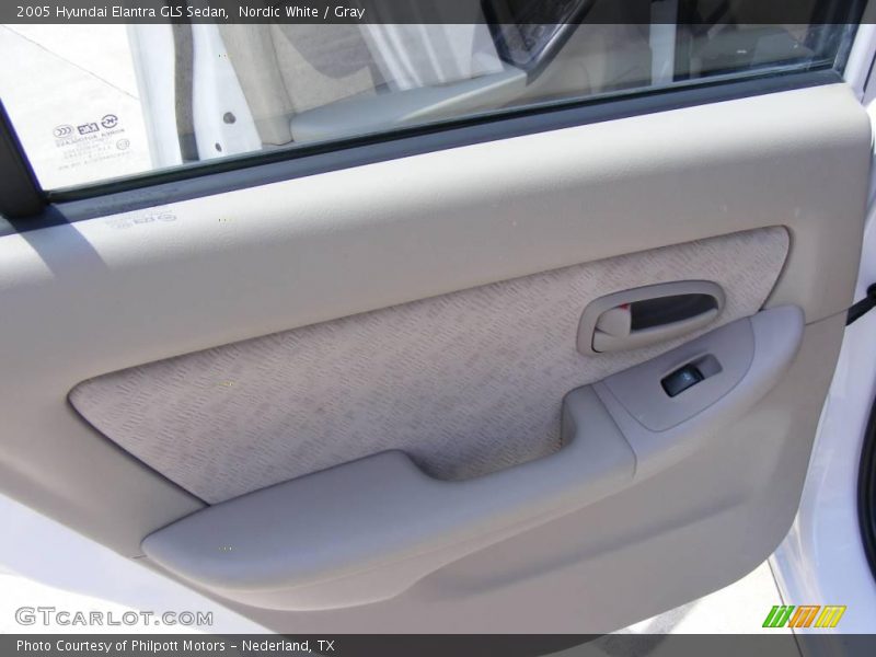 Nordic White / Gray 2005 Hyundai Elantra GLS Sedan