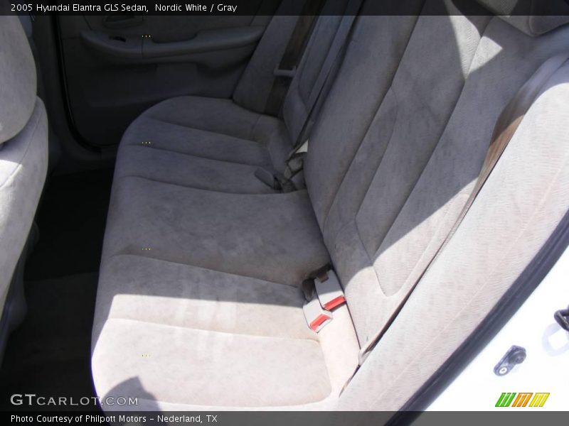 Nordic White / Gray 2005 Hyundai Elantra GLS Sedan