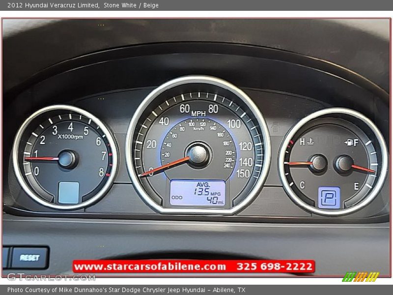 Stone White / Beige 2012 Hyundai Veracruz Limited