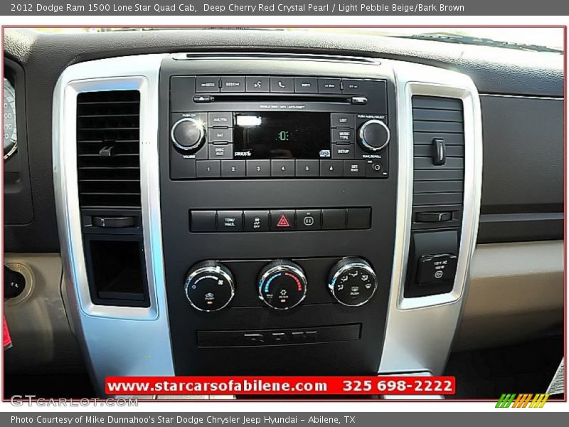 Deep Cherry Red Crystal Pearl / Light Pebble Beige/Bark Brown 2012 Dodge Ram 1500 Lone Star Quad Cab