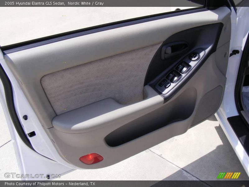 Nordic White / Gray 2005 Hyundai Elantra GLS Sedan