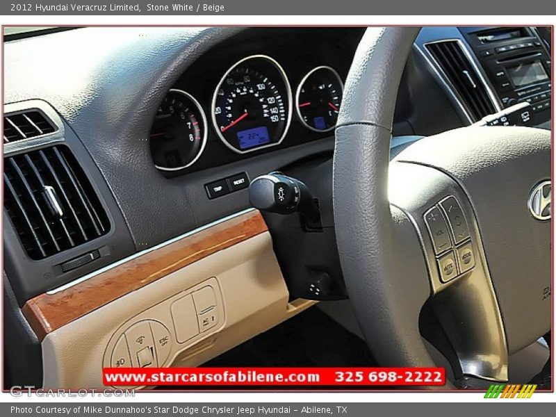 Stone White / Beige 2012 Hyundai Veracruz Limited