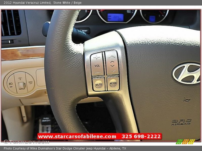 Stone White / Beige 2012 Hyundai Veracruz Limited