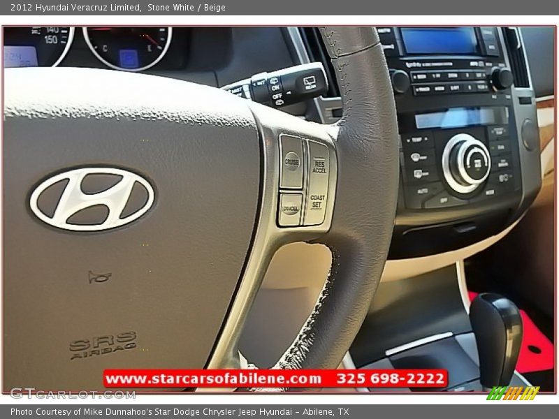Stone White / Beige 2012 Hyundai Veracruz Limited