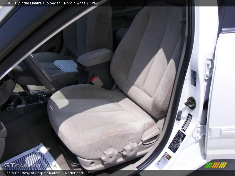 Nordic White / Gray 2005 Hyundai Elantra GLS Sedan