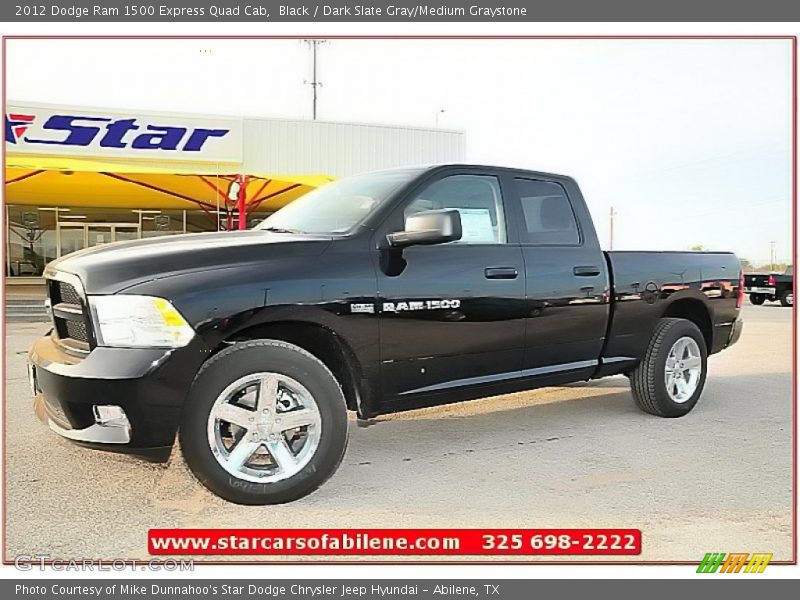 Black / Dark Slate Gray/Medium Graystone 2012 Dodge Ram 1500 Express Quad Cab