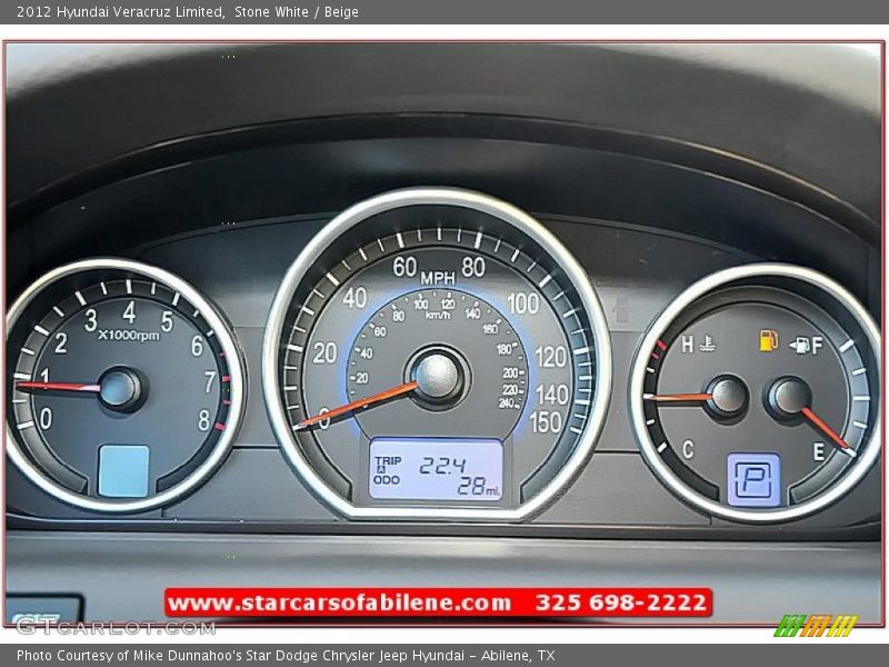 Stone White / Beige 2012 Hyundai Veracruz Limited