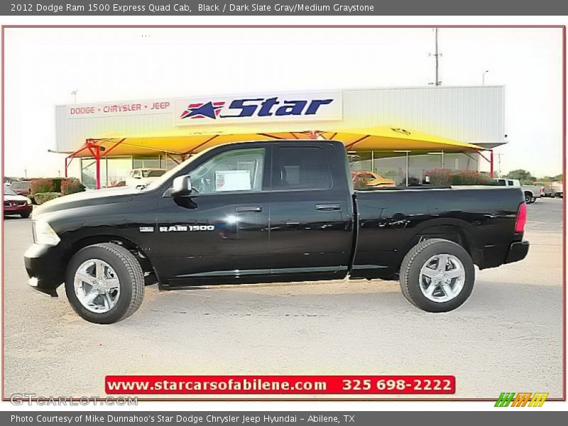 Black / Dark Slate Gray/Medium Graystone 2012 Dodge Ram 1500 Express Quad Cab