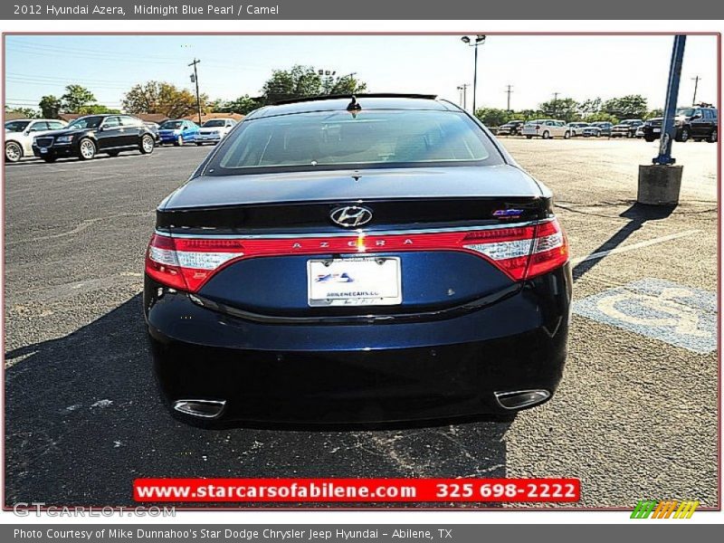 Midnight Blue Pearl / Camel 2012 Hyundai Azera