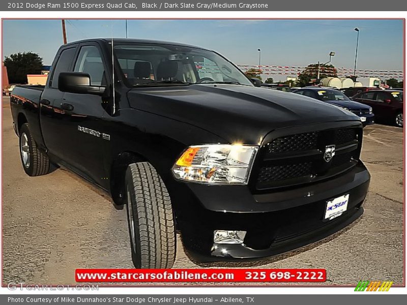 Black / Dark Slate Gray/Medium Graystone 2012 Dodge Ram 1500 Express Quad Cab