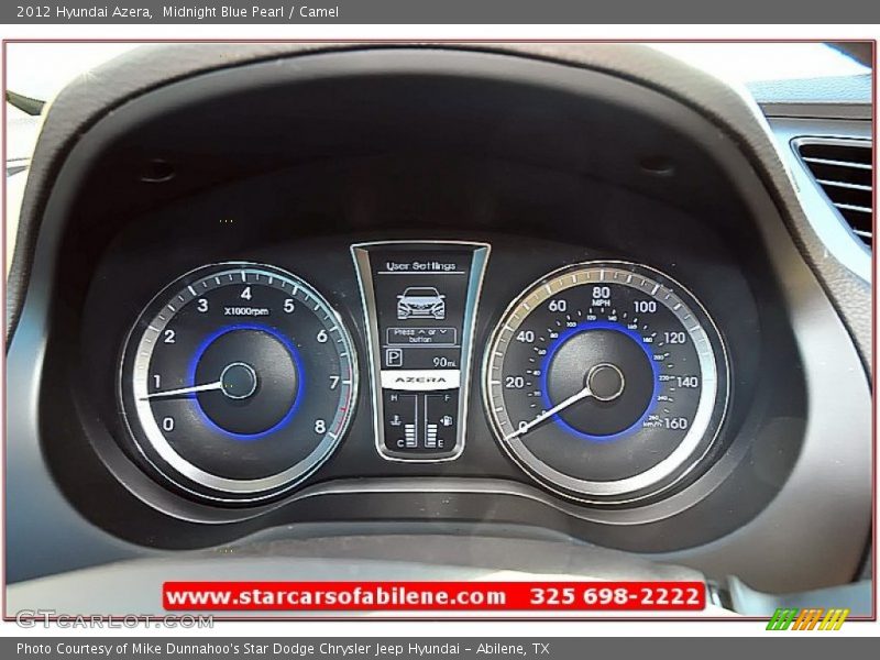 Midnight Blue Pearl / Camel 2012 Hyundai Azera