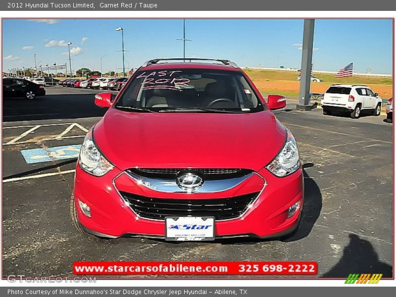 Garnet Red / Taupe 2012 Hyundai Tucson Limited