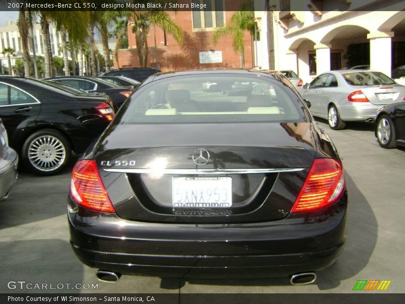 designo Mocha Black / Sahara Biege 2007 Mercedes-Benz CL 550
