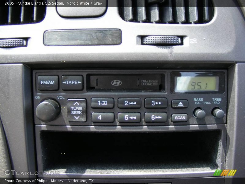 Nordic White / Gray 2005 Hyundai Elantra GLS Sedan