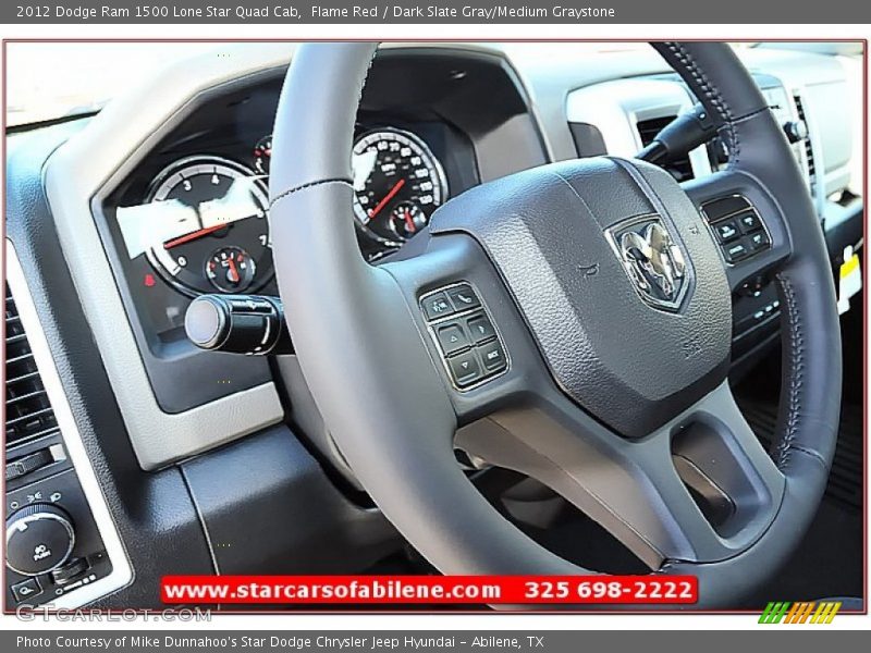Flame Red / Dark Slate Gray/Medium Graystone 2012 Dodge Ram 1500 Lone Star Quad Cab