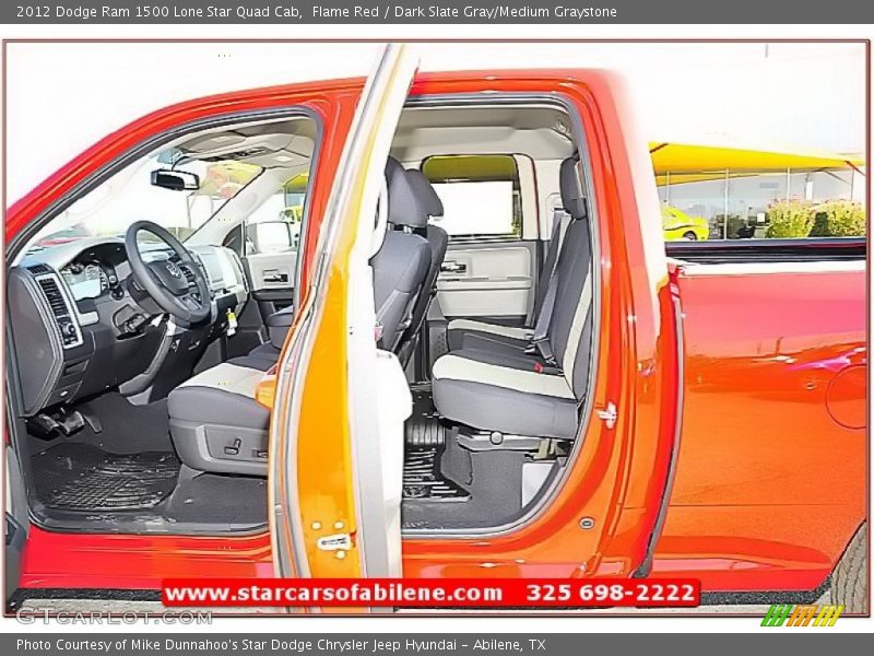 Flame Red / Dark Slate Gray/Medium Graystone 2012 Dodge Ram 1500 Lone Star Quad Cab