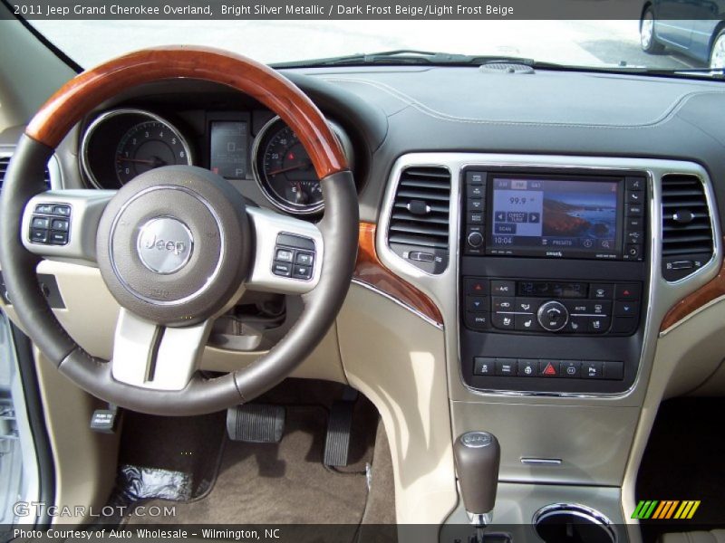 Bright Silver Metallic / Dark Frost Beige/Light Frost Beige 2011 Jeep Grand Cherokee Overland