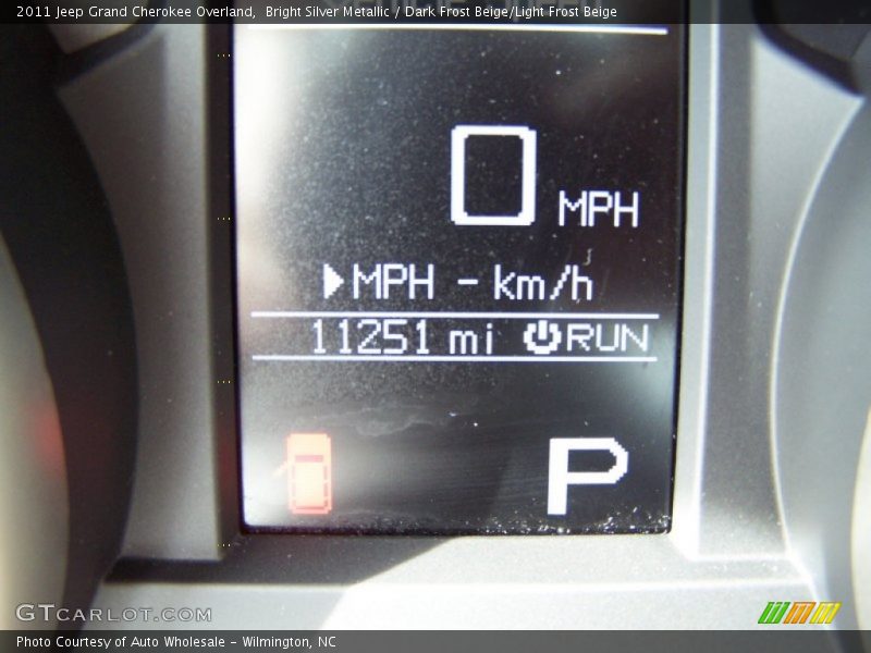Bright Silver Metallic / Dark Frost Beige/Light Frost Beige 2011 Jeep Grand Cherokee Overland