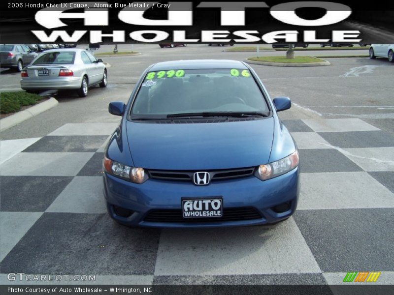 Atomic Blue Metallic / Gray 2006 Honda Civic LX Coupe
