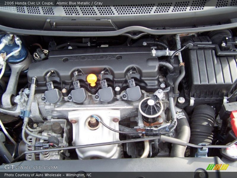Atomic Blue Metallic / Gray 2006 Honda Civic LX Coupe