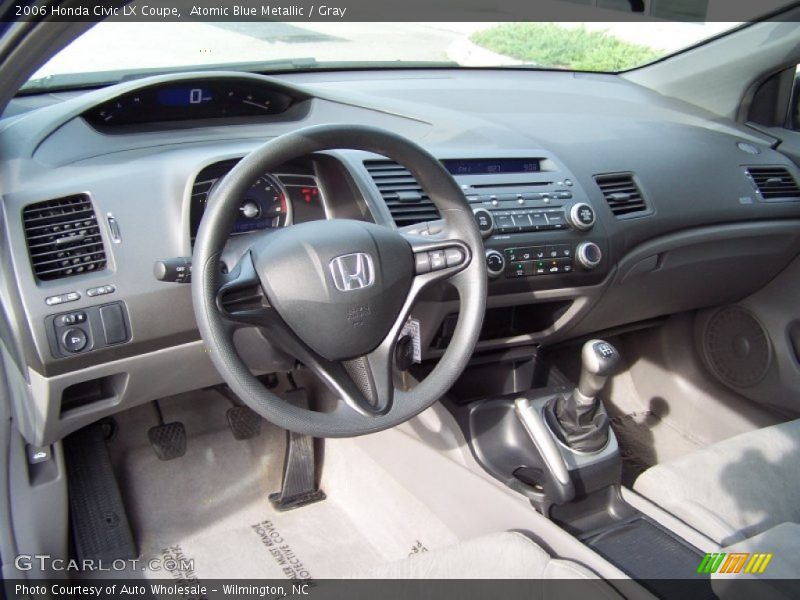 Atomic Blue Metallic / Gray 2006 Honda Civic LX Coupe