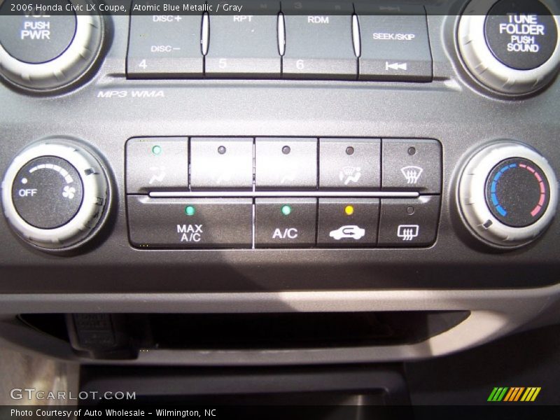 Atomic Blue Metallic / Gray 2006 Honda Civic LX Coupe