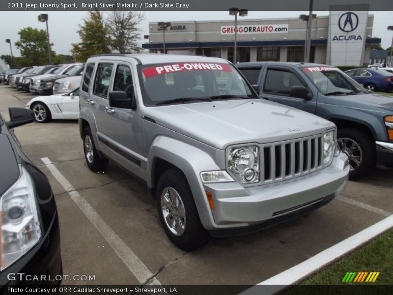 Bright Silver Metallic / Dark Slate Gray 2011 Jeep Liberty Sport