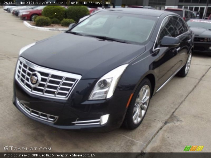 Sapphire Blue Metallic / Shale/Cocoa 2013 Cadillac XTS Luxury FWD