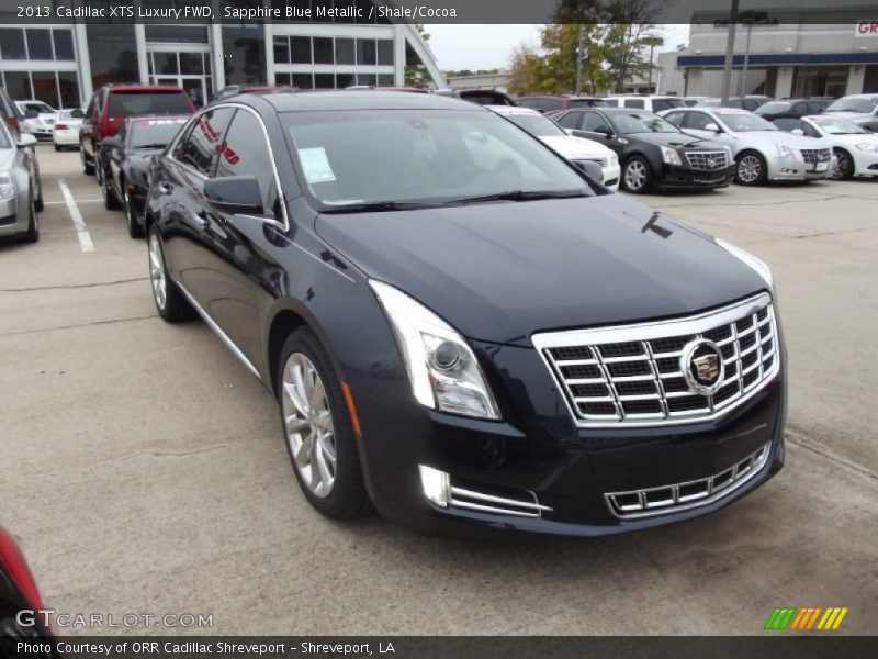 Sapphire Blue Metallic / Shale/Cocoa 2013 Cadillac XTS Luxury FWD