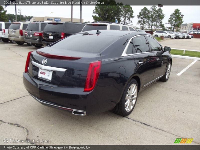 Sapphire Blue Metallic / Shale/Cocoa 2013 Cadillac XTS Luxury FWD