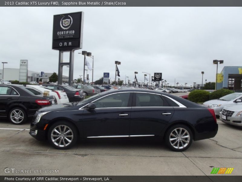 Sapphire Blue Metallic / Shale/Cocoa 2013 Cadillac XTS Luxury FWD