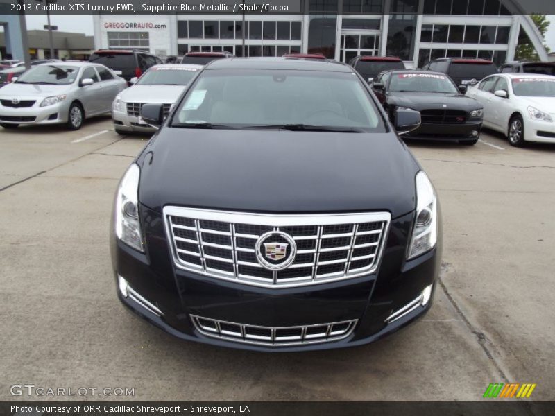 Sapphire Blue Metallic / Shale/Cocoa 2013 Cadillac XTS Luxury FWD