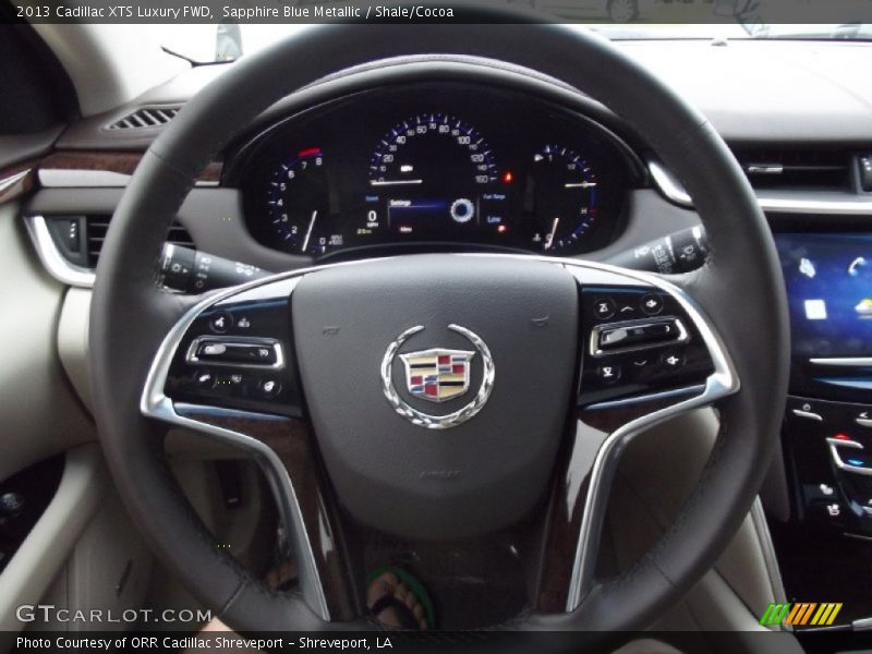 Sapphire Blue Metallic / Shale/Cocoa 2013 Cadillac XTS Luxury FWD