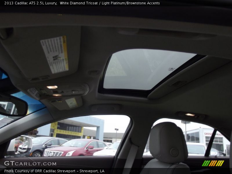 White Diamond Tricoat / Light Platinum/Brownstone Accents 2013 Cadillac ATS 2.5L Luxury