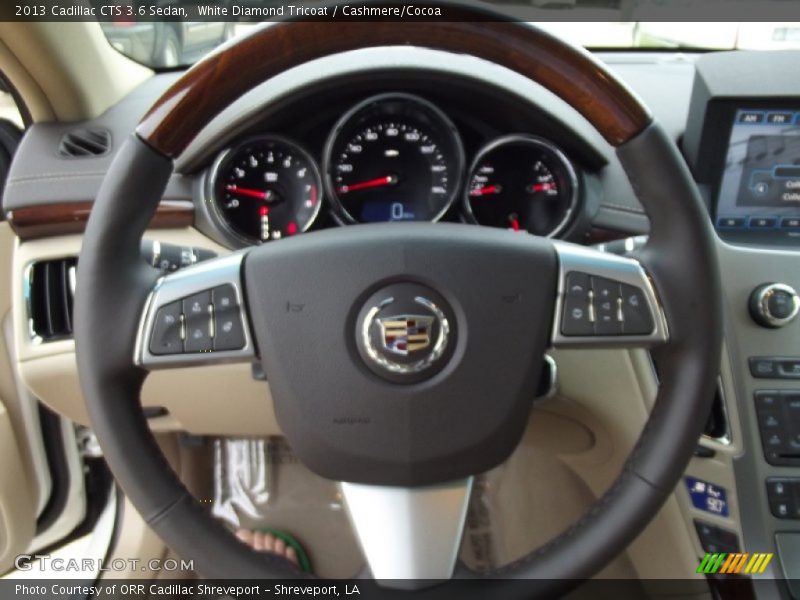 White Diamond Tricoat / Cashmere/Cocoa 2013 Cadillac CTS 3.6 Sedan