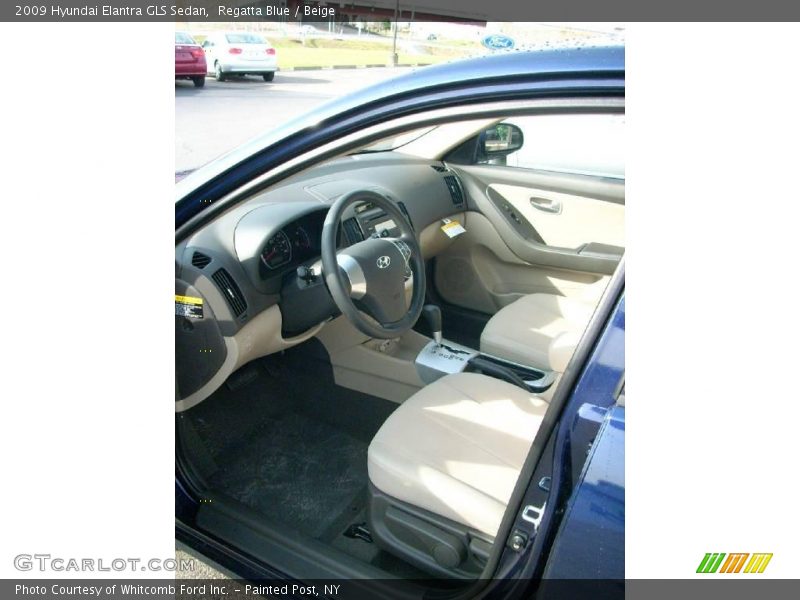 Regatta Blue / Beige 2009 Hyundai Elantra GLS Sedan