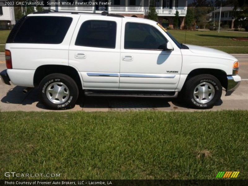 Summit White / Pewter/Dark Pewter 2003 GMC Yukon SLE