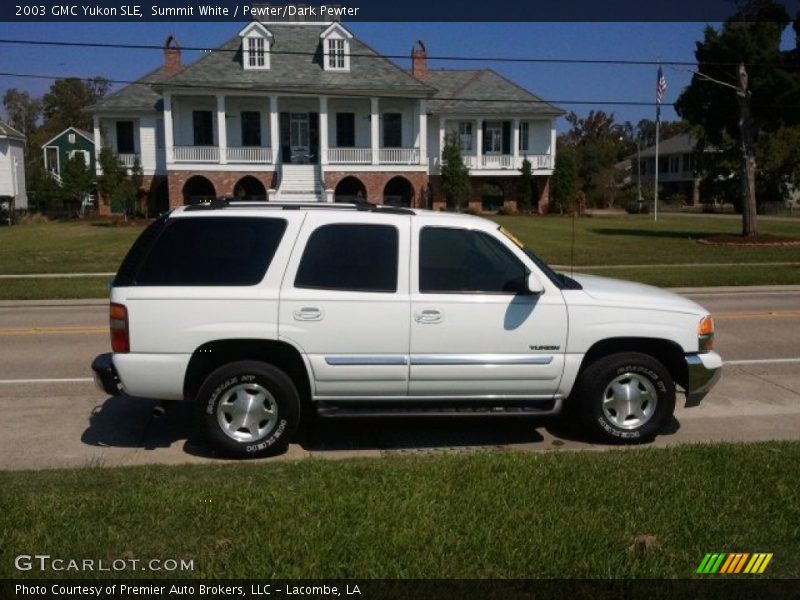 Summit White / Pewter/Dark Pewter 2003 GMC Yukon SLE