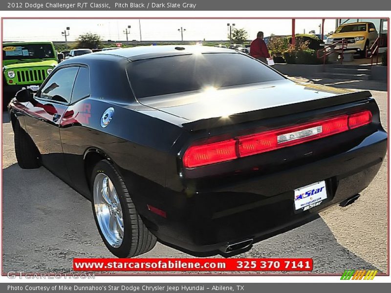 Pitch Black / Dark Slate Gray 2012 Dodge Challenger R/T Classic