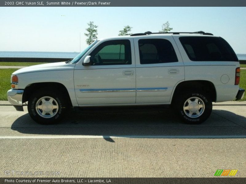 Summit White / Pewter/Dark Pewter 2003 GMC Yukon SLE