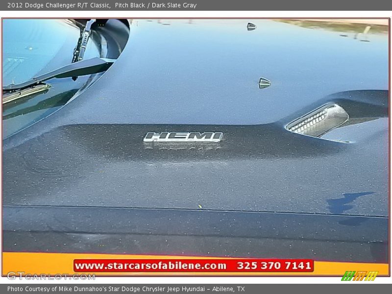 Pitch Black / Dark Slate Gray 2012 Dodge Challenger R/T Classic