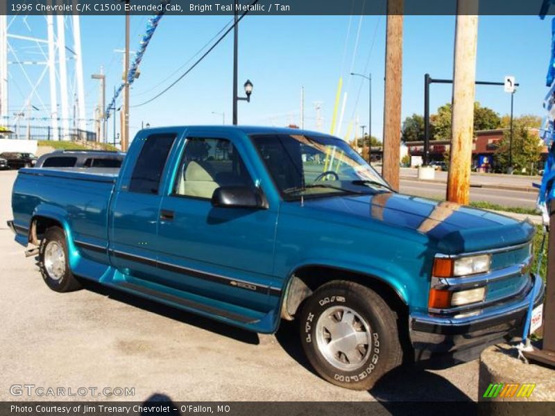 Bright Teal Metallic / Tan 1996 Chevrolet C/K C1500 Extended Cab