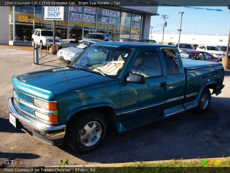Bright Teal Metallic / Tan 1996 Chevrolet C/K C1500 Extended Cab